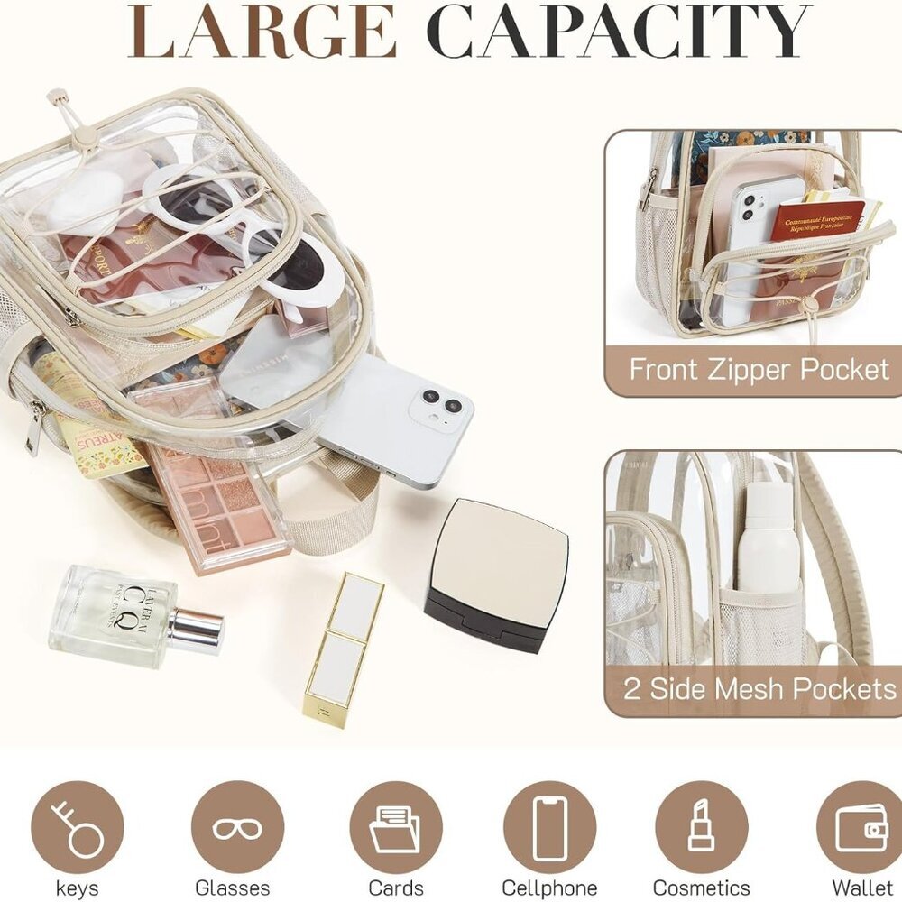 Compact Clear Backpack For Events - Lightweight, … - image 4